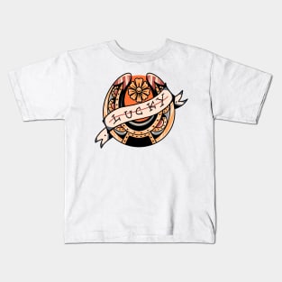 lucky horseshoe tattoo Kids T-Shirt